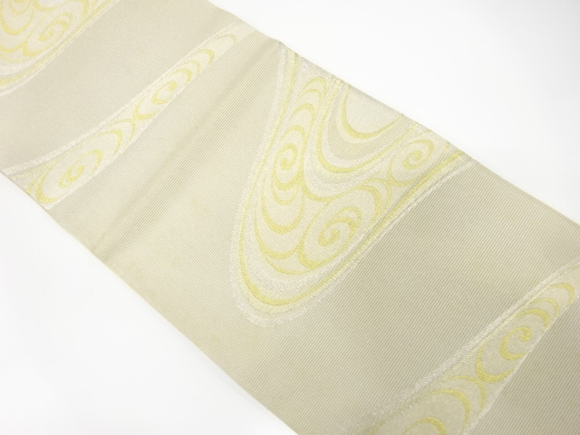 JAPANESE KIMONO / ANTIQUE FUKURO OBI FOR SUMMER / SILK / WOVEN SPIRAL